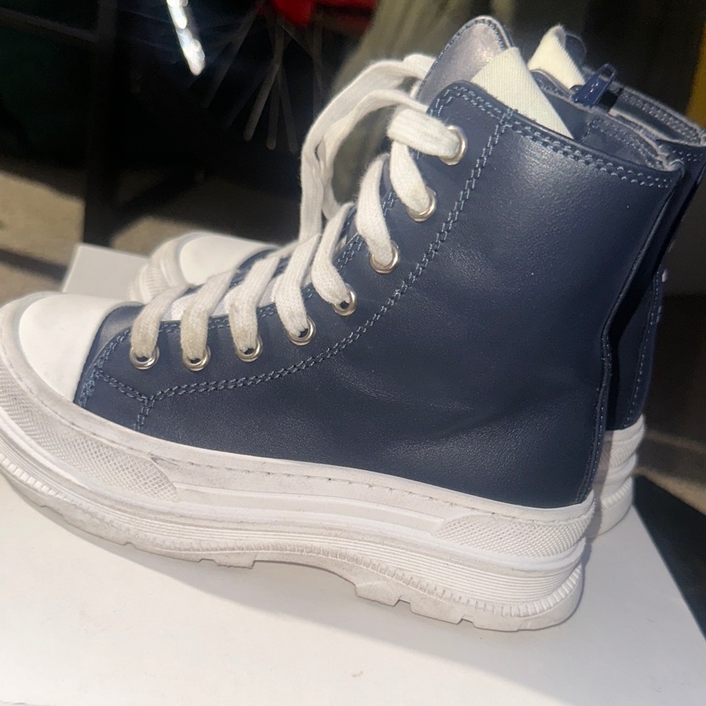 Blue High-Top Marni Sneakers